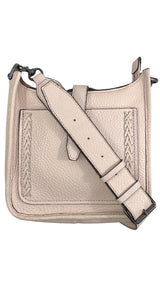 Bandolera Cuero Beige