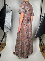 Vestido Café Floral