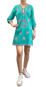 Vestido Verde Bordado