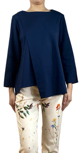 Polera Asimétrica Azul Marino