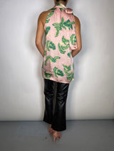 Blusa Estampada Con Lazo