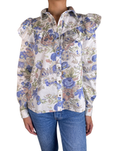 Blusa Denim de Flores
