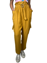 Pantalón De Tela Amarillo