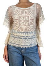 Blusa Traslucida Bordada