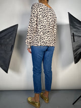 Blusa Blanco / Negro Animal Print