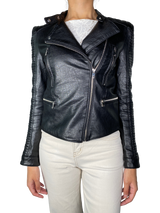 Chaqueta Negra Cuero Vegano