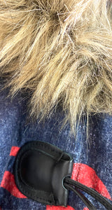 Abrigo Azul Estampado