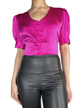 Blusa Crop Fucsia