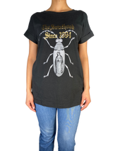 Polera Negra Estampada