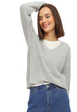 Sweater Jacqueline de Yong Gris - Calce Holgado