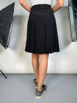 Falda Seda Plisada Negra