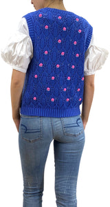 Sweater Azul Flores