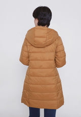 Parka Jacqueline de Yong Zulu Long Hood Camel - Calce Regular