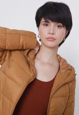 Parka Jacqueline de Yong Zulu Long Hood Camel - Calce Regular