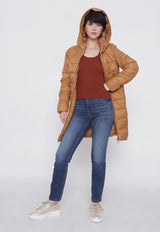 Parka Jacqueline de Yong Zulu Long Hood Camel - Calce Regular