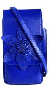 Bandolera Cuero Azul