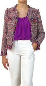 Chaqueta Tweed Flecos Multicolor