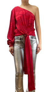 Blusa Roja Asimétrica