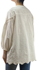 Blusa Broderies Crema