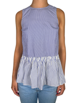 Blusa Rayas Azul Y Blanco