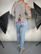 Blusa Borda con Flecos