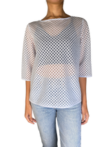 Polera Celeste Traslucida