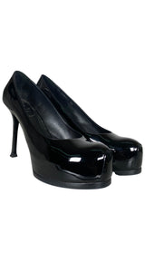 Taco Alto Charol Negro