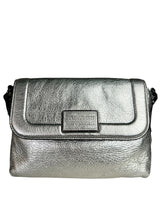 Bandolera Cuero Plateada