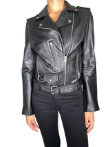 Chaqueta Biker Negra