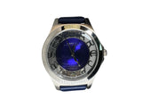 Reloj Henry Skeleton Blue Correa De Cuero