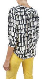 Blusa Desflecada Cuadros Beige