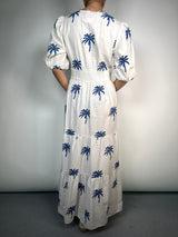 Vestido Palmeras Bordadas