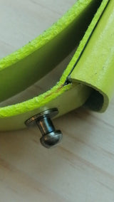 Cinturon Amarillo De Cuero