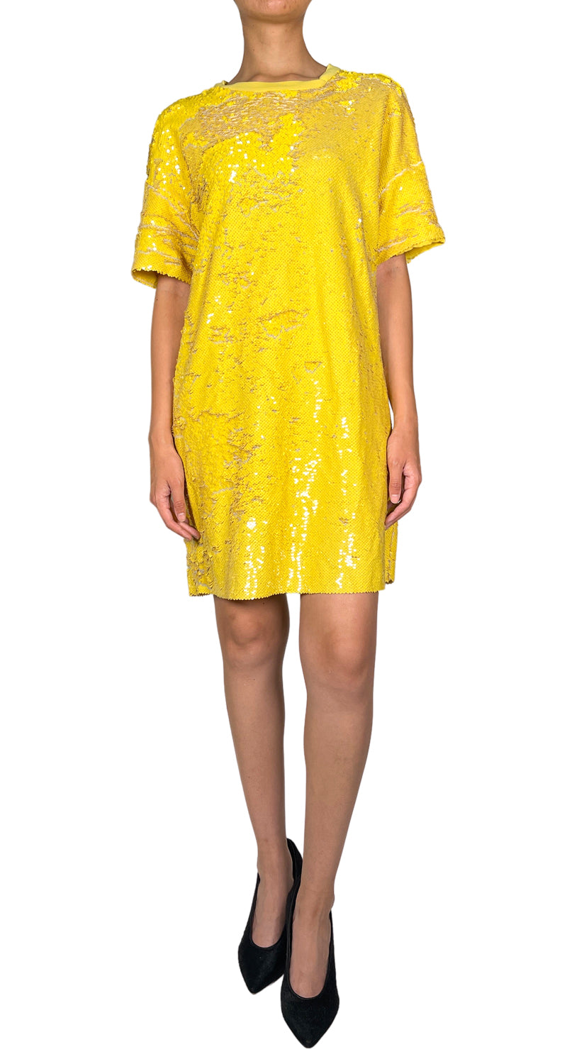 Vestido Lentejuelas Amarillo ZARA – Market People