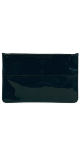 Clutch Cuero Charol Verde