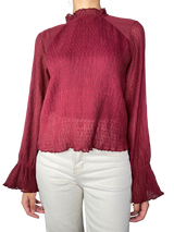 Blusa Fruncida Terracota