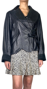 Chaqueta Cuero Negra