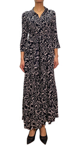 Vestido Negro Estampado