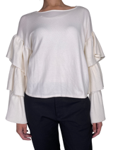 Sweater Blanco Vuelos Mangas