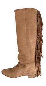 Botas Cuero Con Flecos