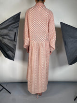 Vestido Bordado Rosa Palo