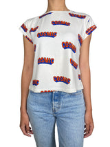 Polera Blanca Estampado Cosming