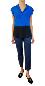 Blusa Azul Semi transparente