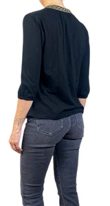Blusa Negra Cuello V