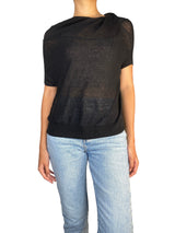 Sweater Negro Manga Corta