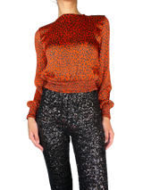 Blusa Naranja Animal Print