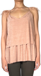 Top Plumas Rosa Palo