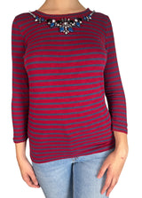 Polera Rayas Aplicaciones