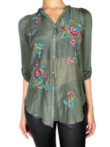 Blusa Bordado De Flores
