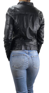 Chaqueta Cuero Negro